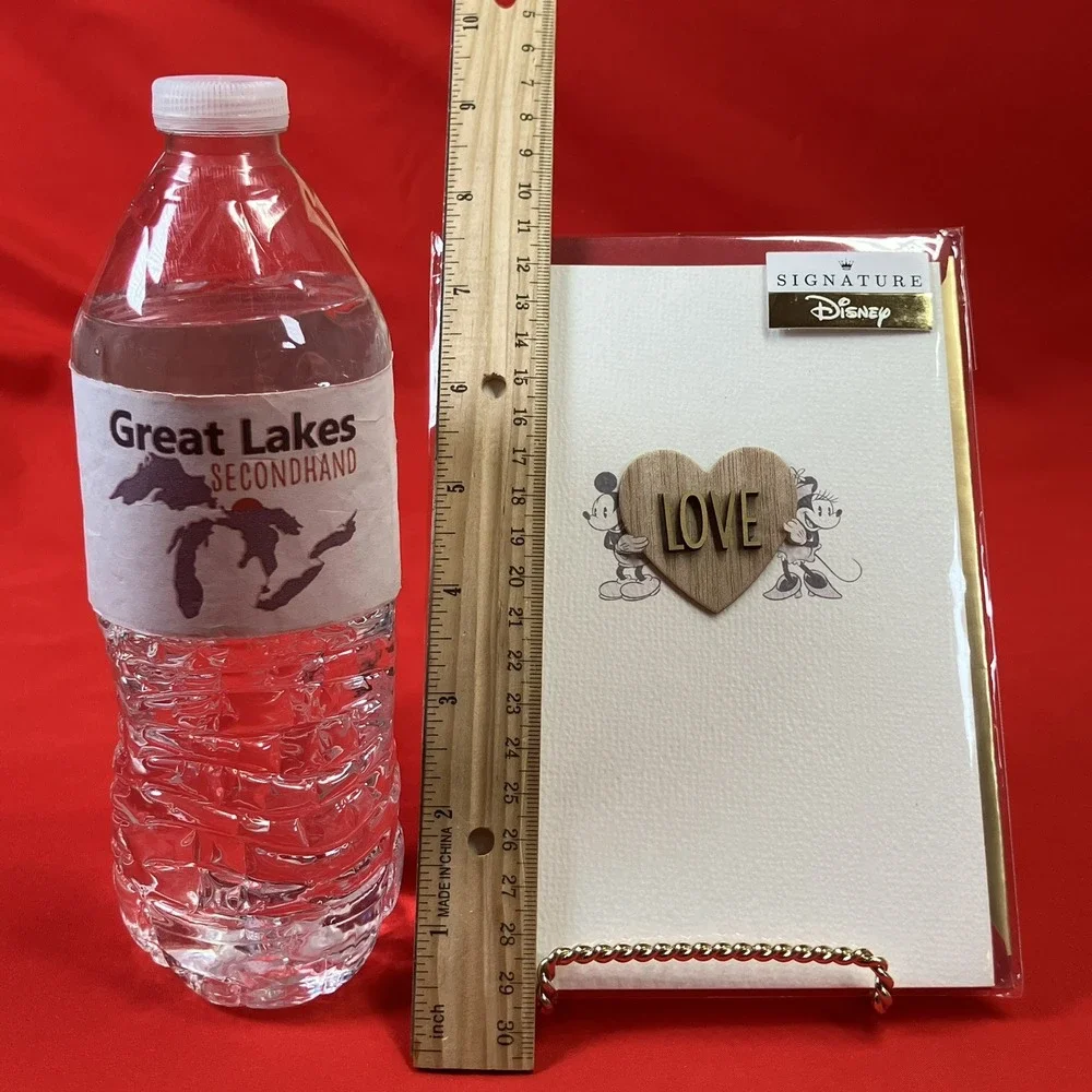 Hallmark Signature Valentine's Day 3D Card /‎ Env. Disney Mickey & Minnie / Cute